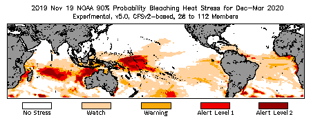 Bleaching Outlook - 90% probability