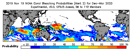 Current Bleaching Heat Stress Outlook Probability - Alert Level 2