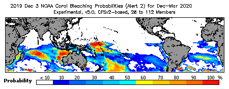 Current Bleaching Heat Stress Outlook Probability - Alert Level 2