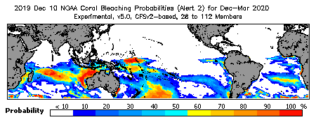 Current Bleaching Heat Stress Outlook Probability - Alert Level 2