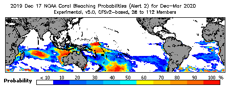 Current Bleaching Heat Stress Outlook Probability - Alert Level 2