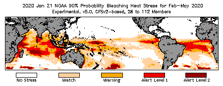 Bleaching Outlook - 90% probability