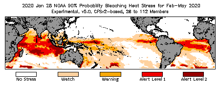 Bleaching Outlook - 90% probability