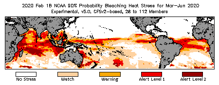 Bleaching Outlook - 90% probability