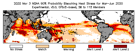 Bleaching Outlook - 90% probability