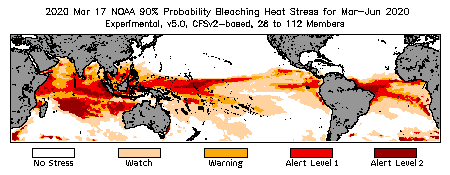 Bleaching Outlook - 90% probability