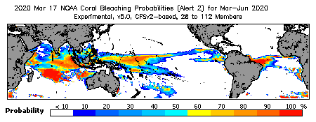 Current Bleaching Heat Stress Outlook Probability - Alert Level 2