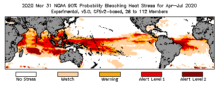 Bleaching Outlook - 90% probability