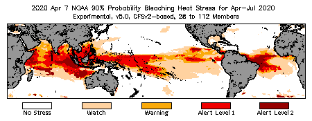 Bleaching Outlook - 90% probability