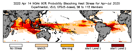 Bleaching Outlook - 90% probability