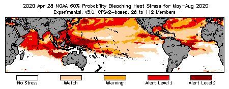 Bleaching Outlook - 60% probability