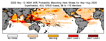 Bleaching Outlook - 90% probability