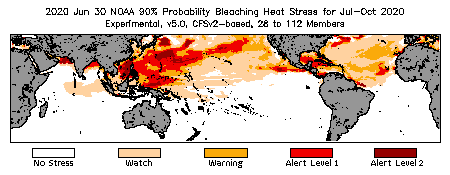 Bleaching Outlook - 90% probability