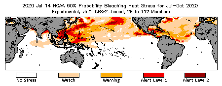 Bleaching Outlook - 90% probability