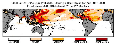 Bleaching Outlook - 90% probability