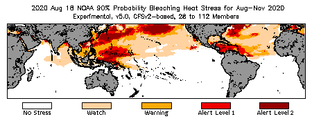 Bleaching Outlook - 90% probability