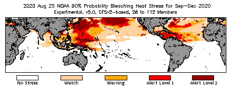 Bleaching Outlook - 90% probability