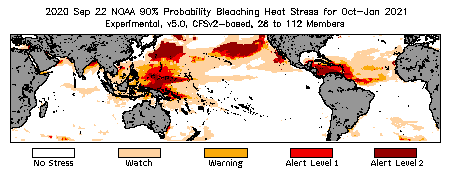 Bleaching Outlook - 90% probability