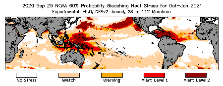 Bleaching Outlook - 60% probability