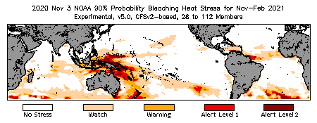 Bleaching Outlook - 90% probability