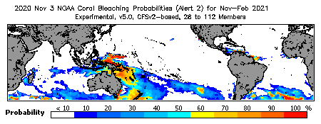 Current Bleaching Heat Stress Outlook Probability - Alert Level 2