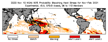 Bleaching Outlook - 90% probability