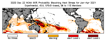 Bleaching Outlook - 90% probability