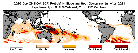 Bleaching Outlook - 90% probability