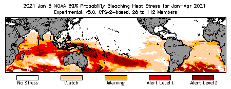 Bleaching Outlook - 60% probability