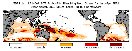 Bleaching Outlook - 90% probability