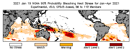 Bleaching Outlook - 90% probability