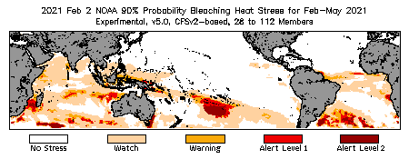 Bleaching Outlook - 90% probability