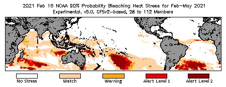 Bleaching Outlook - 90% probability