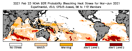 Bleaching Outlook - 90% probability