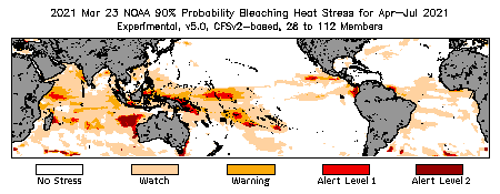 Bleaching Outlook - 90% probability