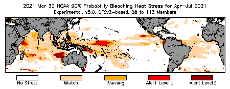 Bleaching Outlook - 90% probability