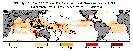 Bleaching Outlook - 90% probability