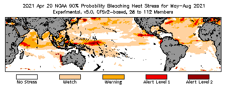 Bleaching Outlook - 90% probability