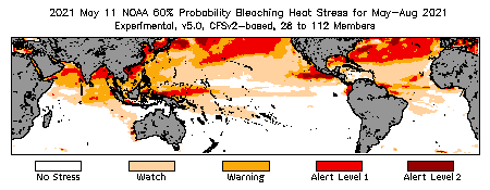 Bleaching Outlook - 60% probability