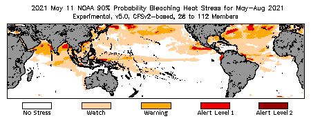 Bleaching Outlook - 90% probability