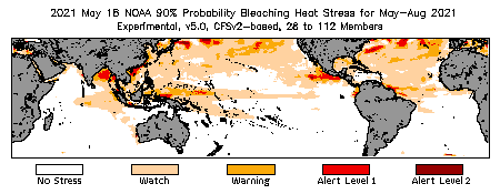 Bleaching Outlook - 90% probability