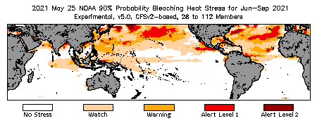 Bleaching Outlook - 90% probability