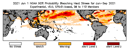 Bleaching Outlook - 90% probability