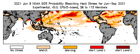 Bleaching Outlook - 90% probability