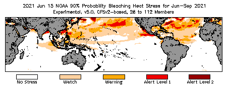 Bleaching Outlook - 90% probability