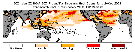 Bleaching Outlook - 90% probability