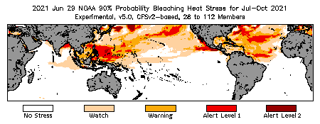 Bleaching Outlook - 90% probability