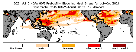 Bleaching Outlook - 90% probability