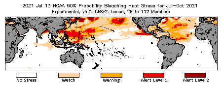 Bleaching Outlook - 90% probability