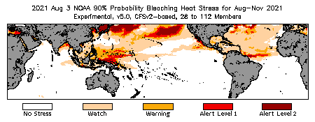 Bleaching Outlook - 90% probability